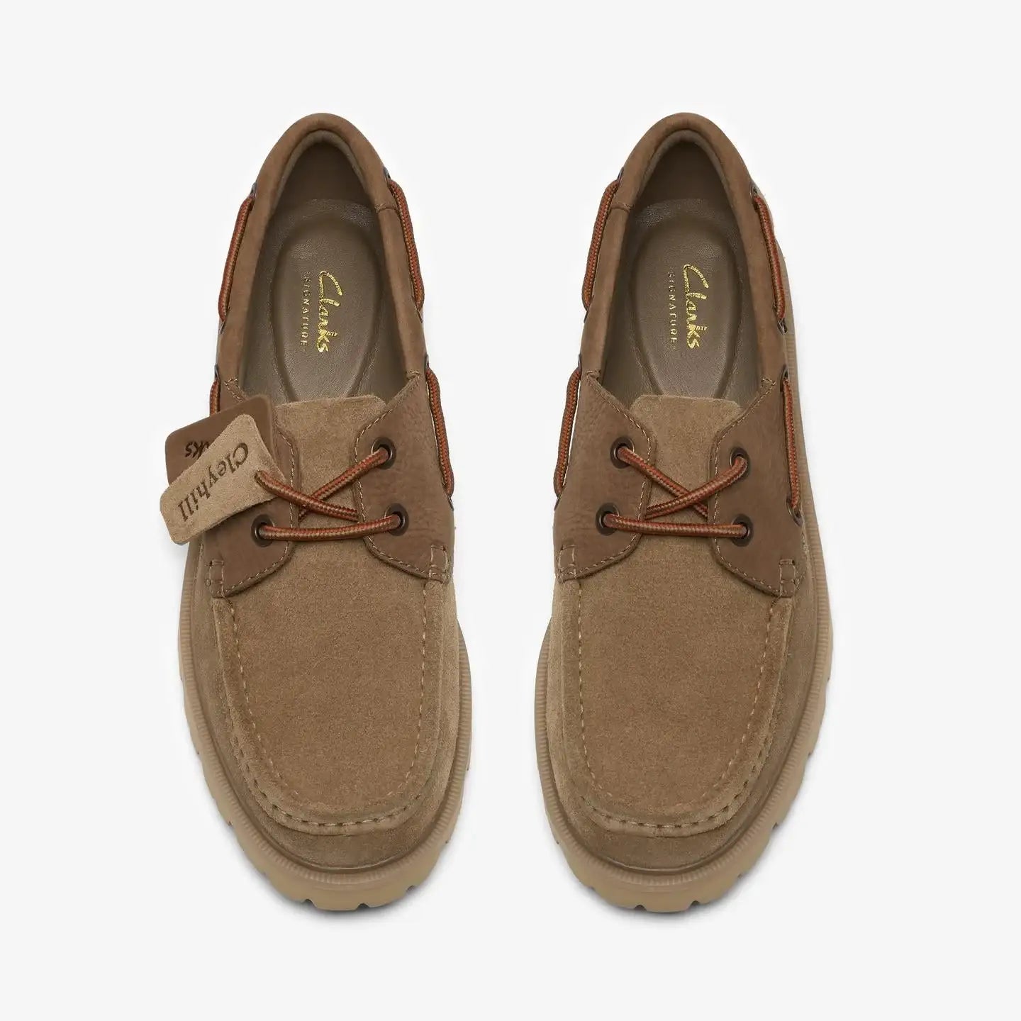 Clarks || Cleyhill Boat - Dark Sand Combination - M’ Clarks