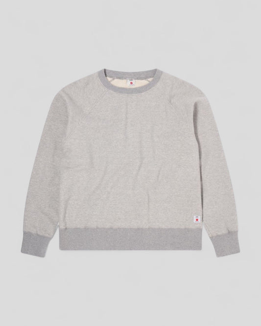 Edwin || Raglan Sleeve Crew - Grey Garment Washed - M’ Edwin