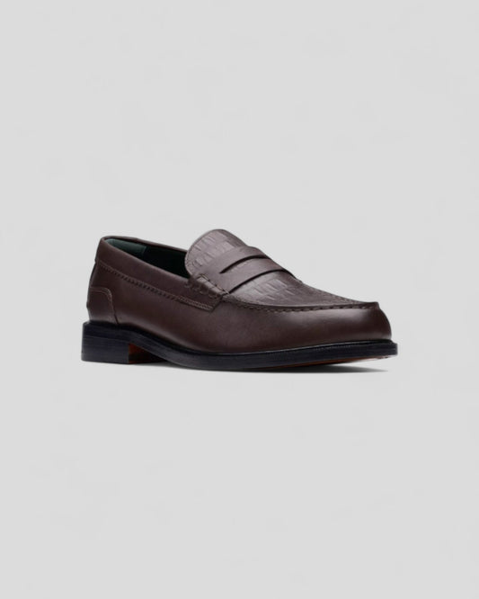 Clarks || CraftJames Lo - Brown Crocodile Leather - M’ Clarks