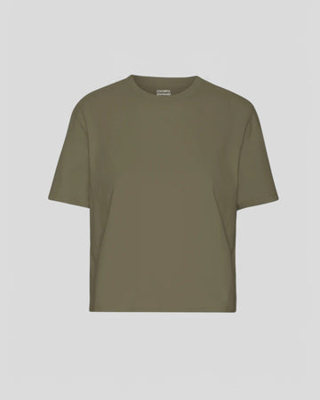 Colorful Standard || Organic Boxy Crop Tee - Dusty OIive Colorful Standard