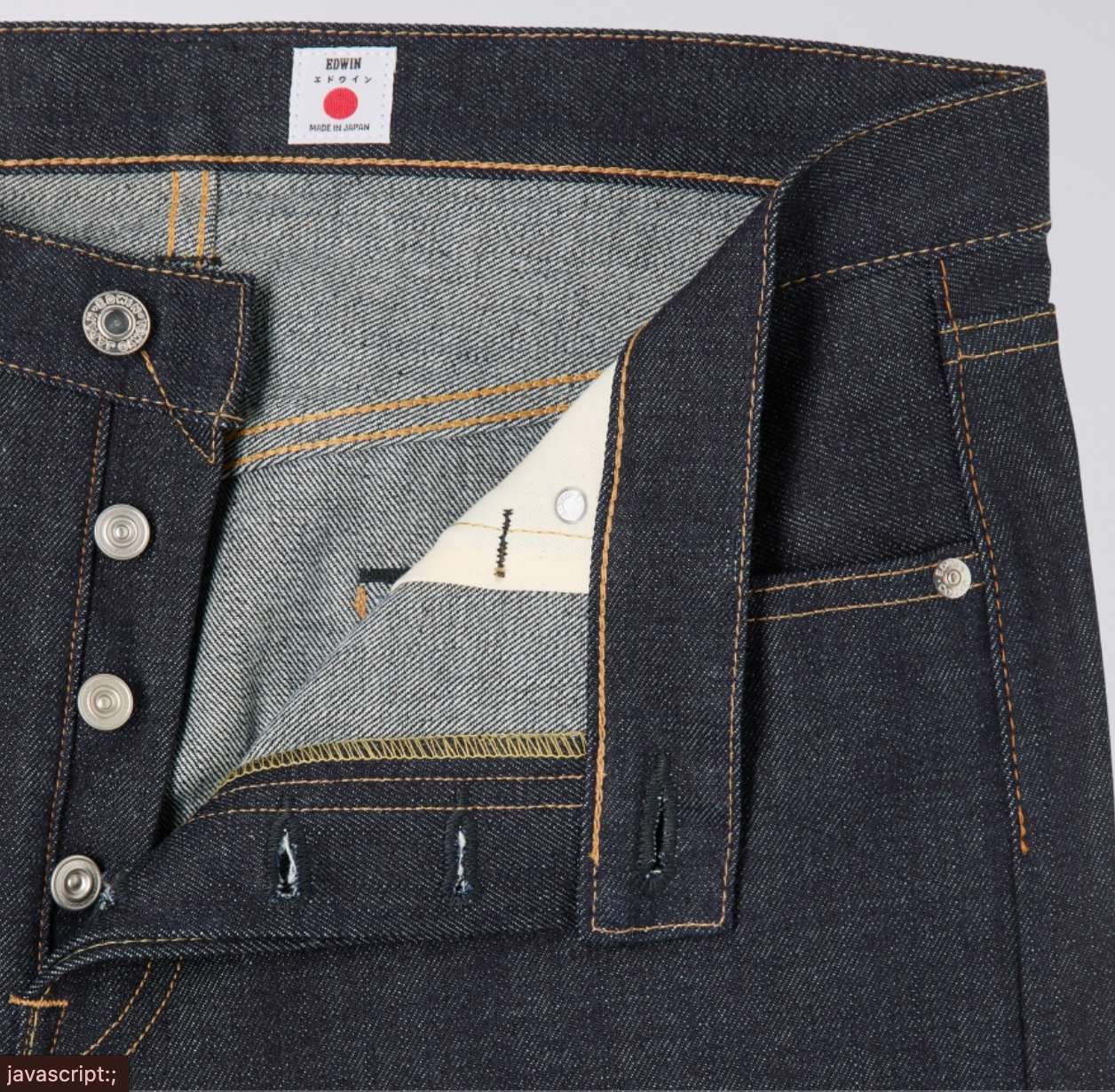 Edwin || Loose tapered Kurabo - Blue Unwashed Edwin