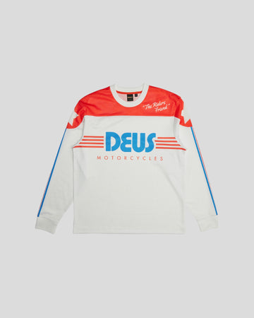 Deus Ex Machina || Fantasma Moto Jersey - White Combo