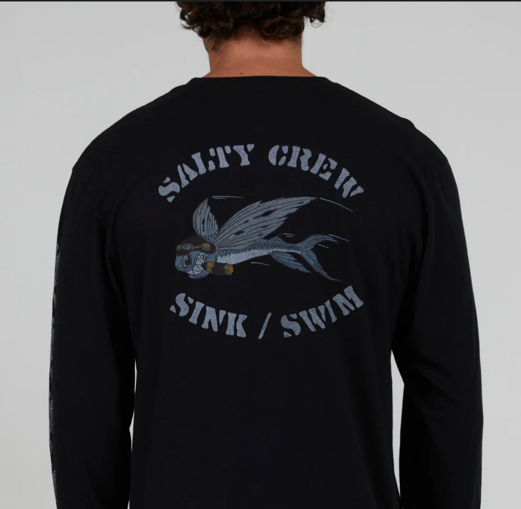 Salty Crew || KAMIKAZE PREMIUM L/S TEE - Black Salty Crew