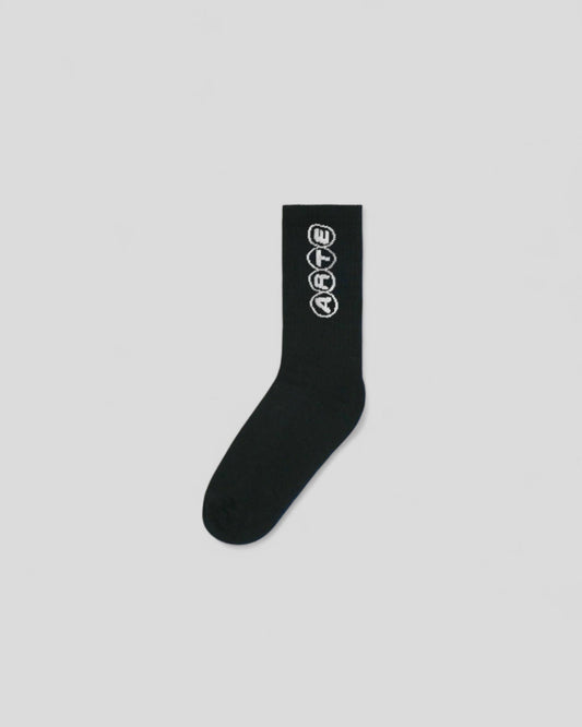 Arte || Circle Logo Socks - Black - M’ Arte