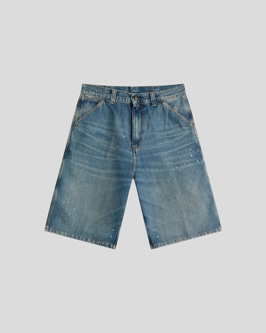 Carhartt ||OG Single Knee Short - Blue Destroy  Wash Splatter Carhartt