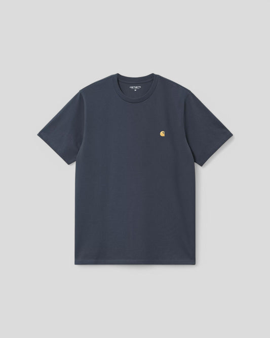 Carhartt || Chase T-Shirt - Dusky Blue/Gold - M" Carhartt