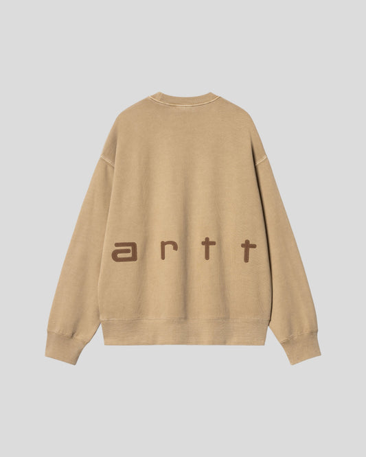 Carhartt || Felt Script Sweat - Peanut/Tobacco