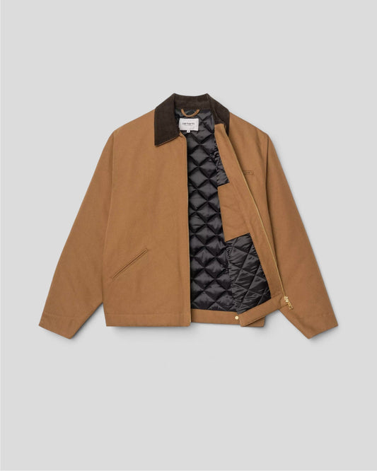 Carhartt || OG Detroit Jacket - Organic Cotton Dearborn Canvas Brown/Tobacco rigid - M' Carhartt