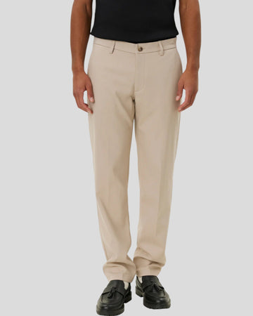 Les Deux ||Como Reg Herringbone Suit Pants - Dark Sand/ light Sand