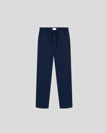 Les Deux || Como Tapered Textured Drawstring Pants - Dark Navy