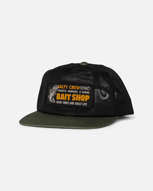 Salty Crew || Bait Shop Trucker - Green / Black - M’ Salty Crew