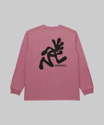 Gramicci || Running Man L/S Tee - Red Pigment Dyed - M’ Gramicci