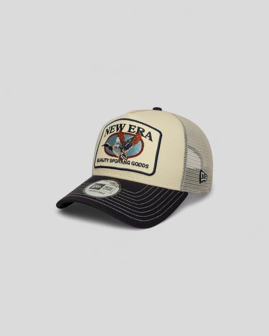 New Era || A-Frame Animal Patch Trucker - Navy/Cream - M’ New Era