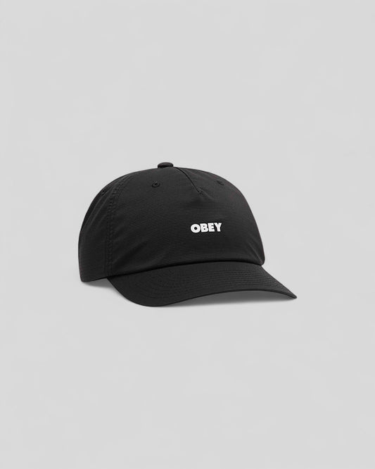 Obey || Miles 5 Panel Strapback - Black - M’ Obey