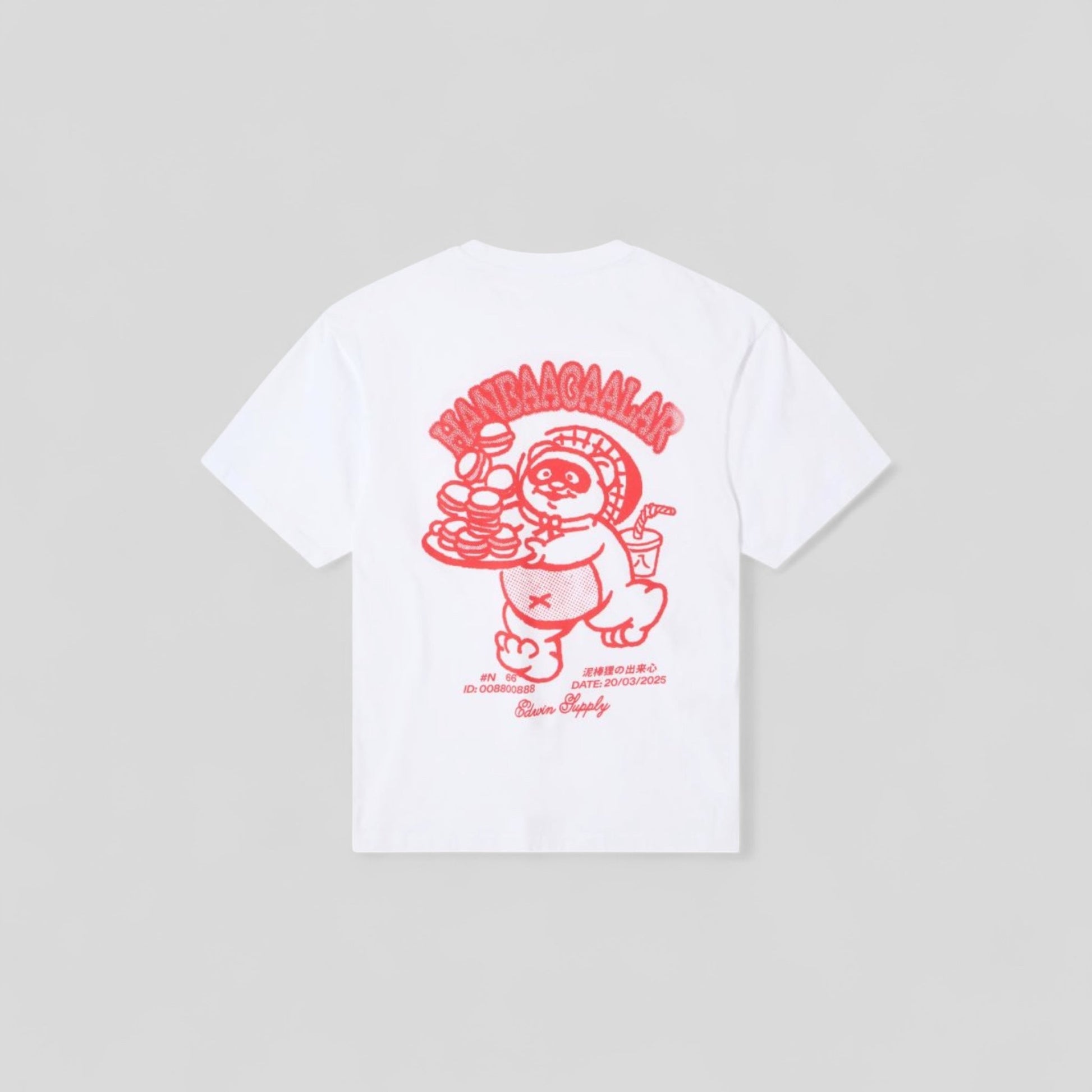 Edwin || Tanuki TS - White Garment Washed - M’ Edwin