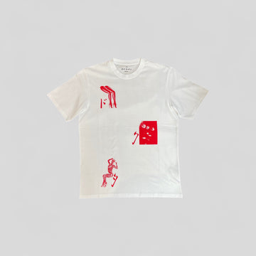 Edwin || Dokuta Desire TS - White Garment Washed - M" Edwin