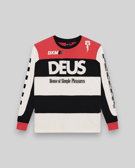 Deus || Vilander Moto Jersey - Valiant Red Combo - M' Deus ex machina
