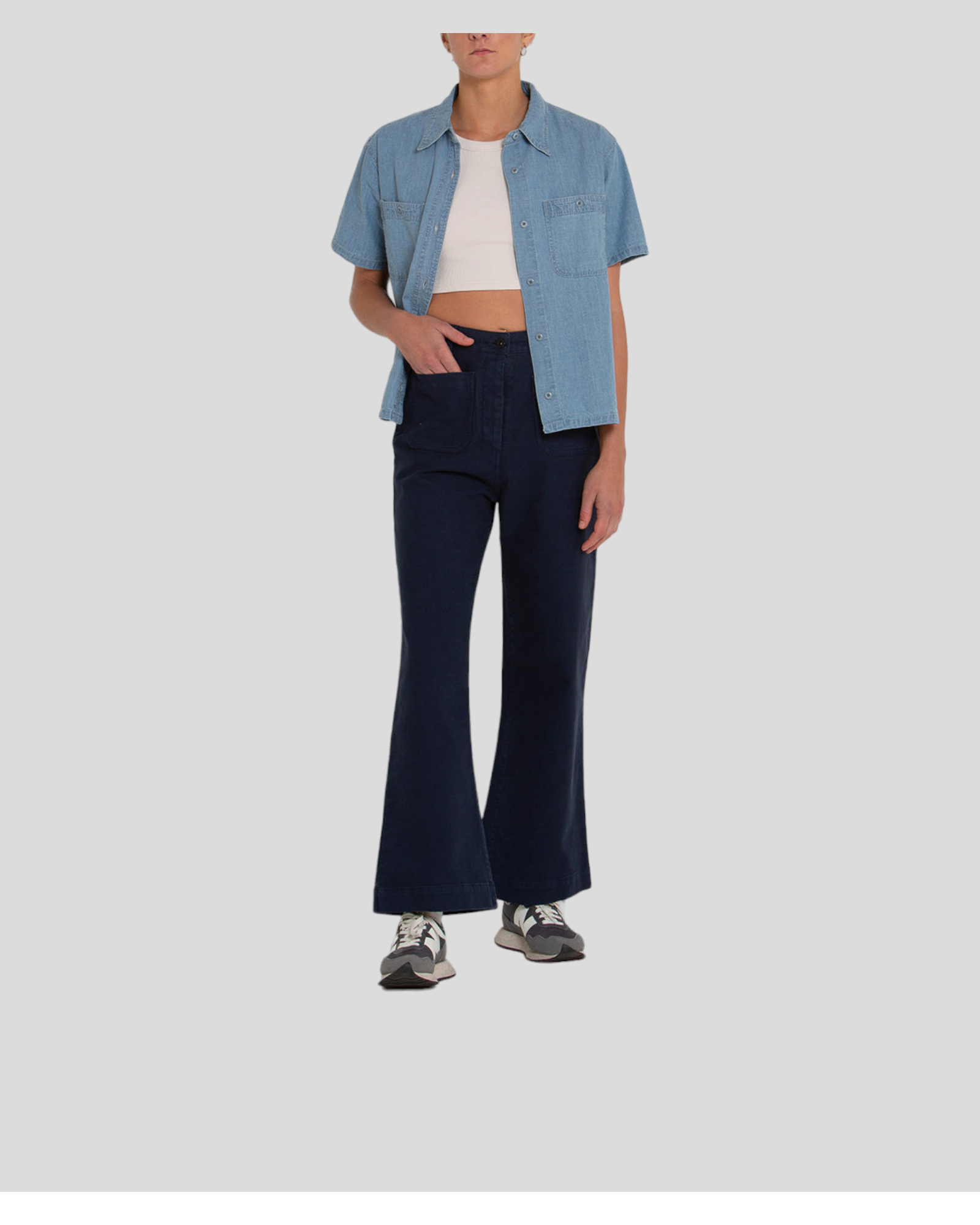 Deus || Union Cropped - Shirt - Blue Chambray Deus ex machina