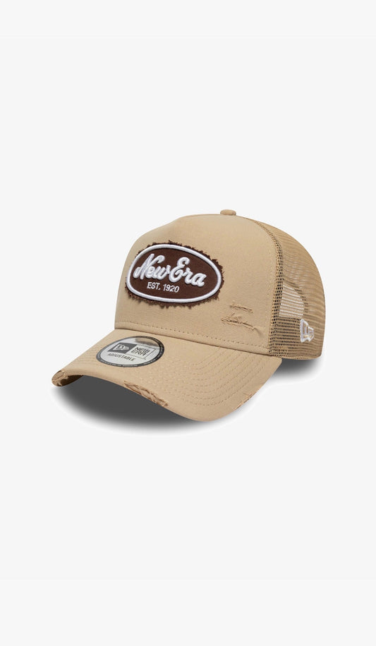 New Era || Oval Canvas Distress Trucker - Beige - M’ New Era