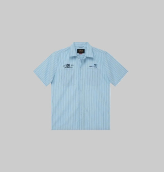Deus || forecourt Stripe Shirt - Sky Blue - M’ Deus ex machina