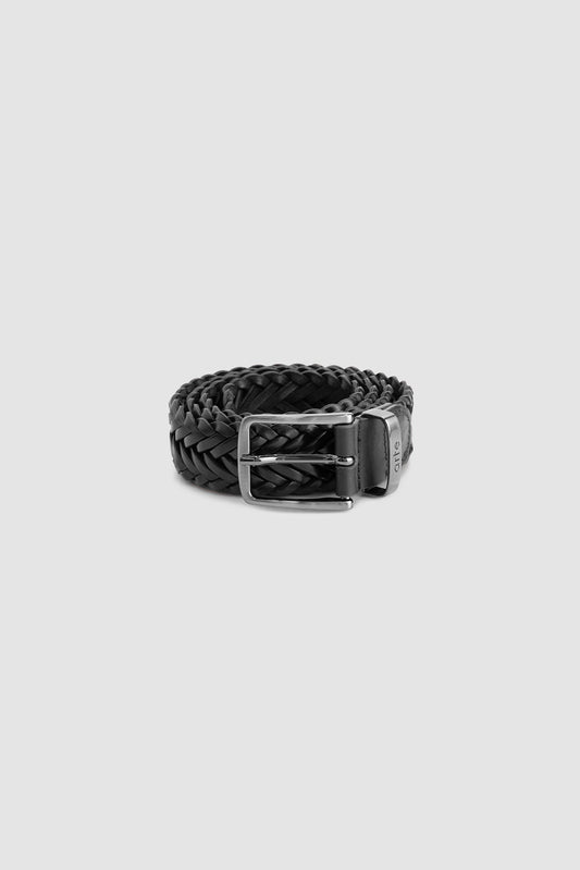 Arte || Braided Leather Belt - Black - M’ Arte