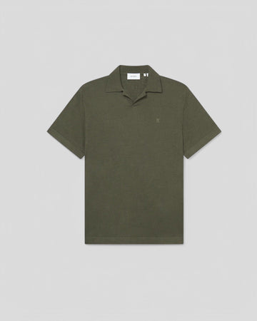 Les Deux || Emmanuel Polo Knit - Forest Green