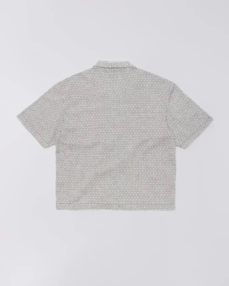Edwin || Saga Shirt SS - Black / White Garment Wash - M’ Edwin