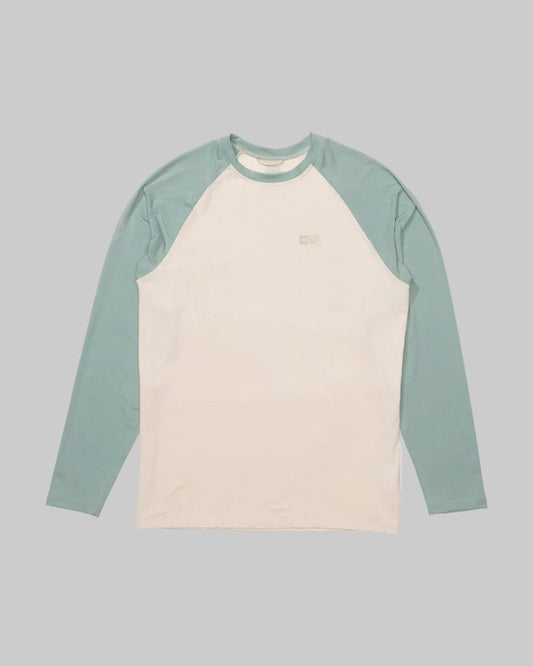 Salty Crew || Mariner LS Tech Tee - Birch / Marine - M’ Salty Crew