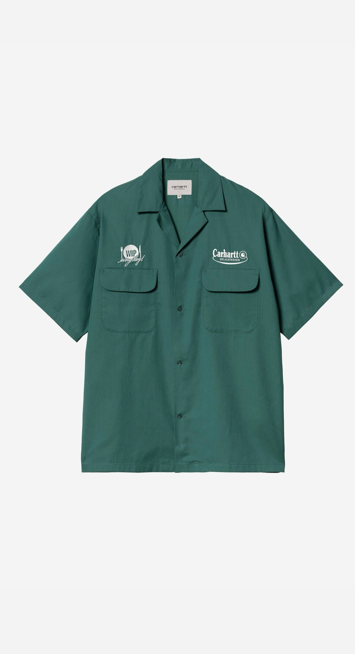 Carhartt || Deli Shirt S/S - Rainforest / White - M’ Carhartt
