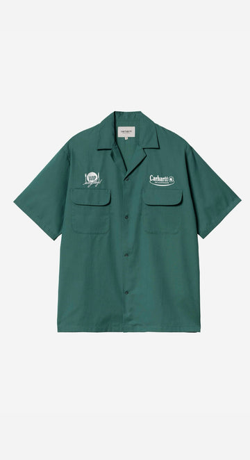 Carhartt || Deli Shirt S/S - Rainforest / White - M’ Carhartt