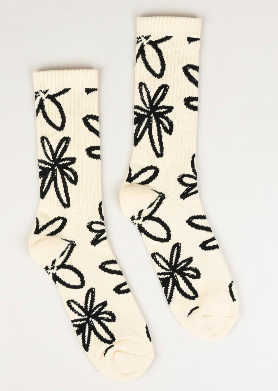 OBEY || FLORAL SOCKS || UNBLEACHED