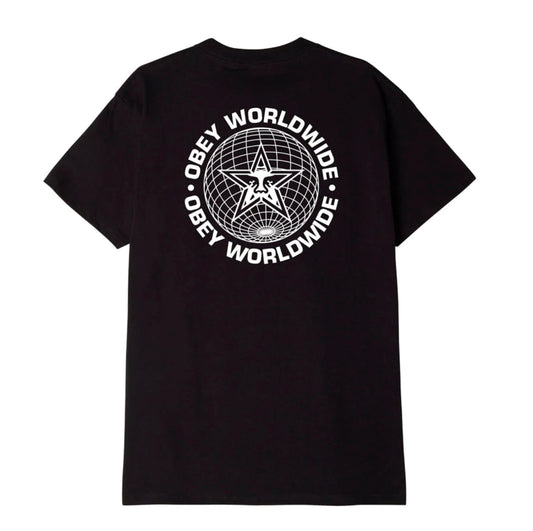 OBEY || WORLDWIDE GLOBE T-SHIRT || BLACK Obey