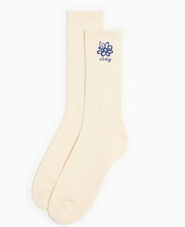 OBEY || DAHLIA SOCKS || UNBLEACHED