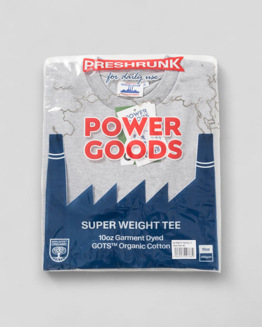 Power Goods || Super Weight Tee - Heather Grey - M' Power Goods
