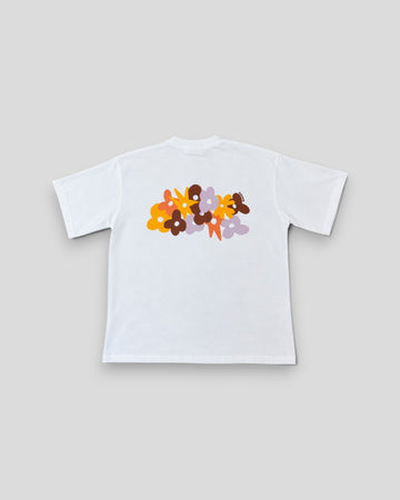 Gouache || Fleurs Etalees SS Tee - White Gouache