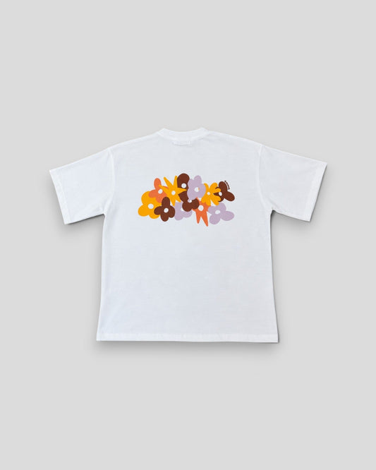 Gouache || Fleurs Etalees SS Tee - White Gouache