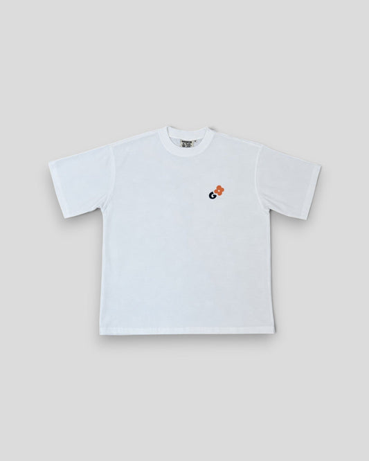 Gouache || Fleurs Etalees SS Tee - White Gouache