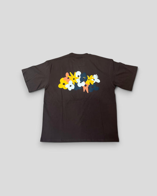 Gouache || Fleurs Etalees SS Tee - Marron Gouache