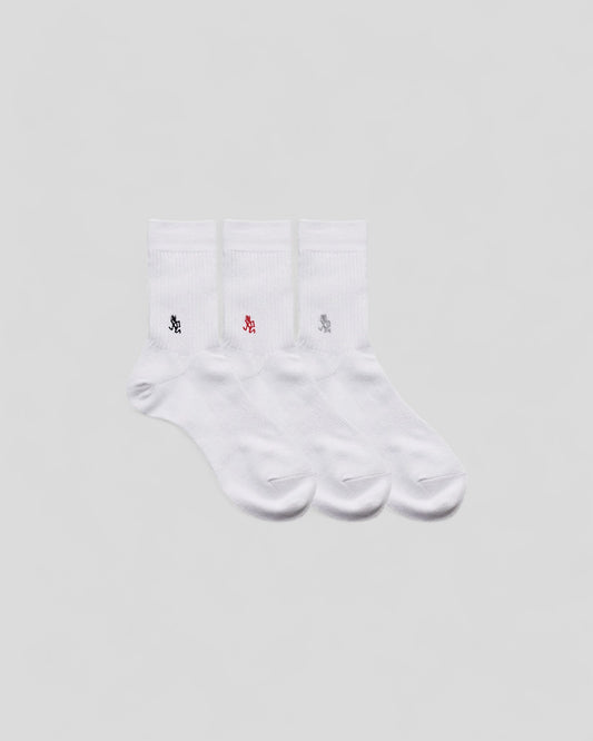 Gramicci || Basic Crew Socks x3 - White Gramicci