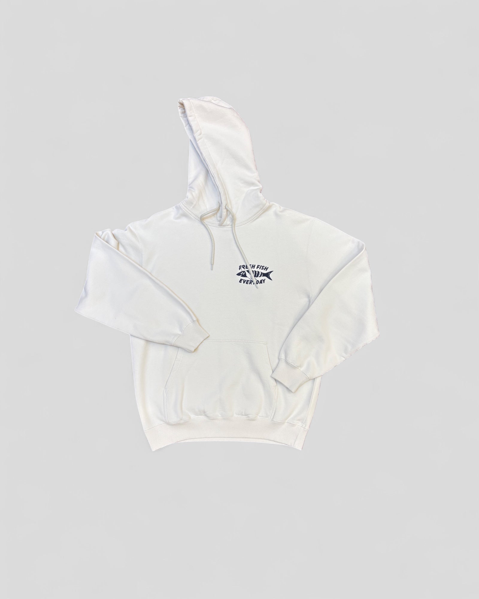 Edwin || Monsieur Sakana Hoodie Sweat - Whisper White - M’ Edwin