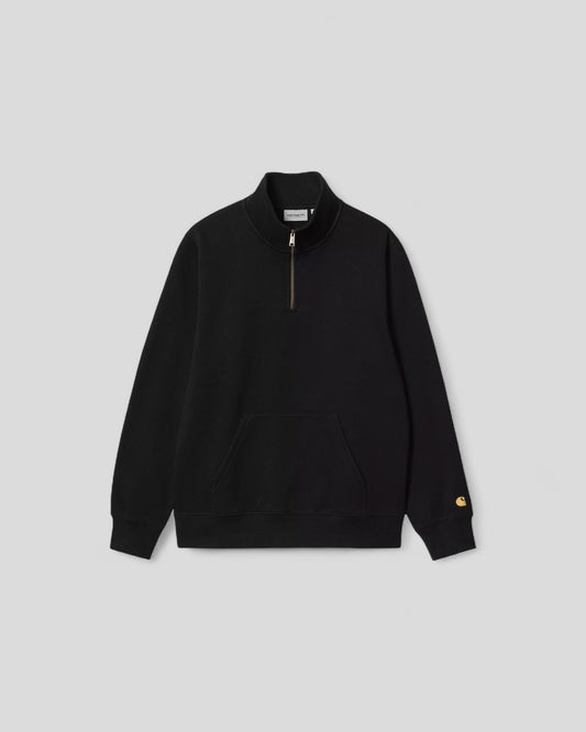 Carhartt || Chase Neck Zip Sweat - Black/Gold - M’ Carhartt