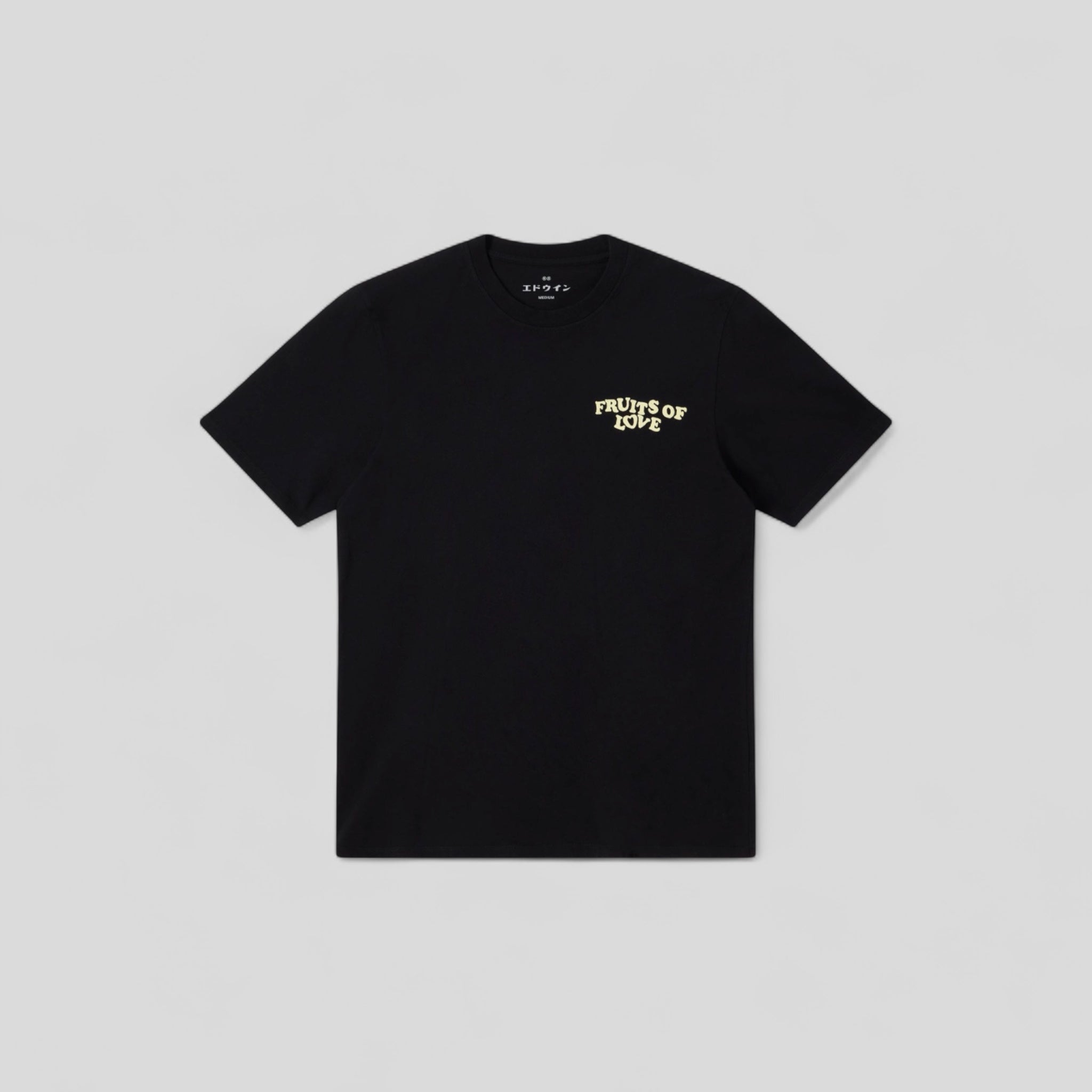 Edwin || Fruits Of Love TS - Black Garment Washed - M" Edwin