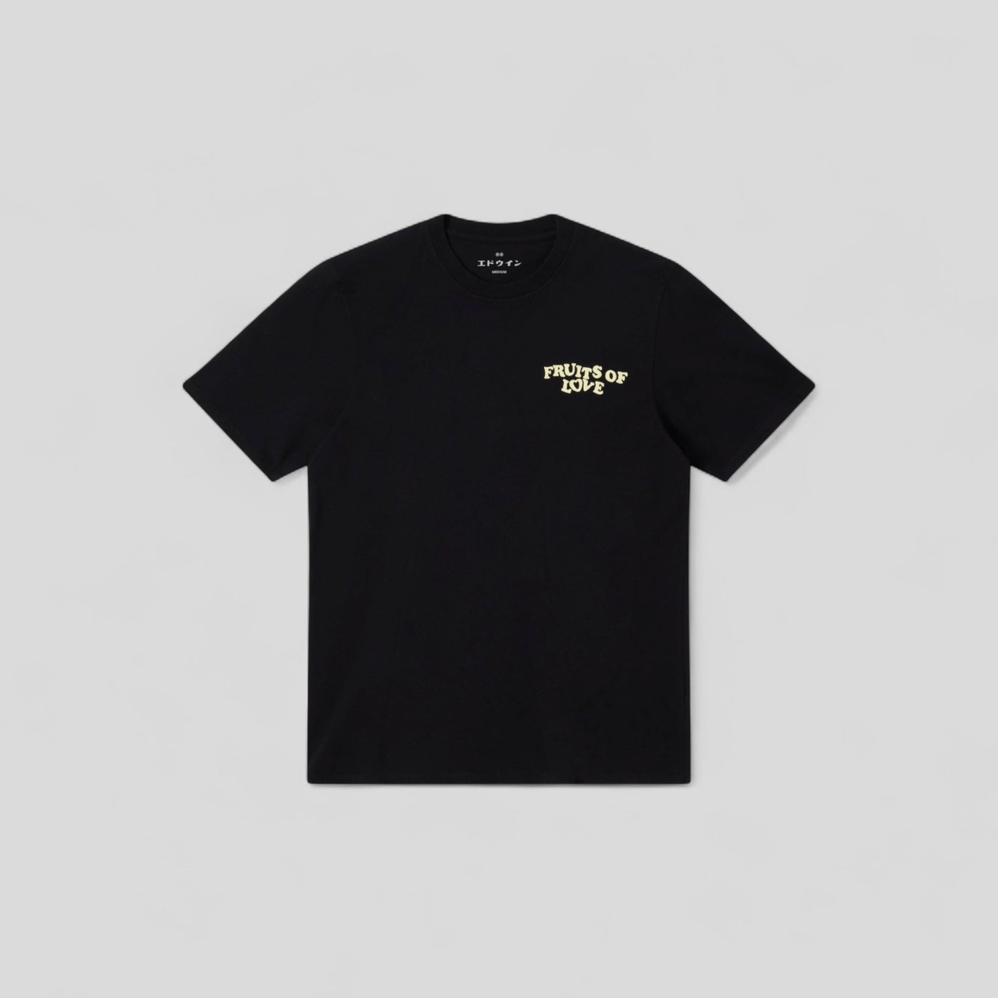 Edwin || Fruits Of Love TS - Black Garment Washed - M" Edwin