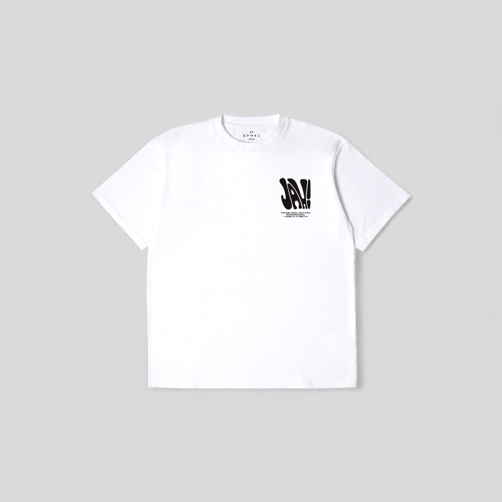 Edwin || United We Stand TS - White Garment Washed - M" Edwin