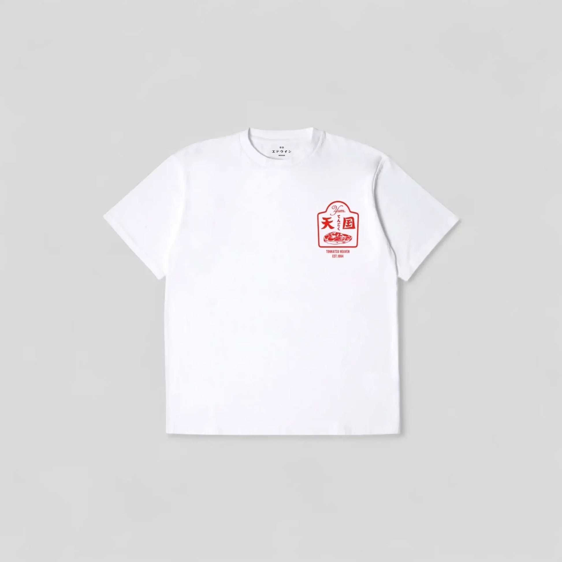 Edwin || Tonkatsu TS - White Garment Washed - M" Edwin