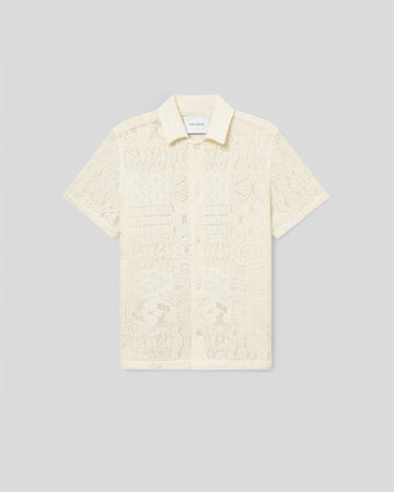 Les Deux || Hector Lace SS Shirt - Ivory Les Deux