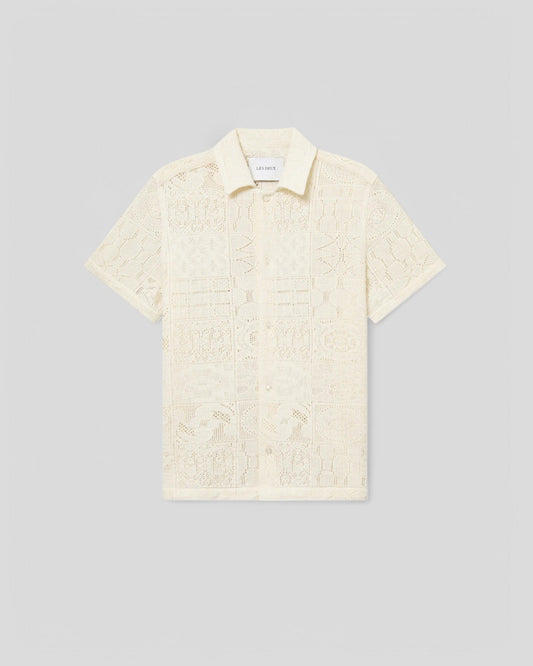 Les Deux || Hector Lace SS Shirt - Ivory Les Deux