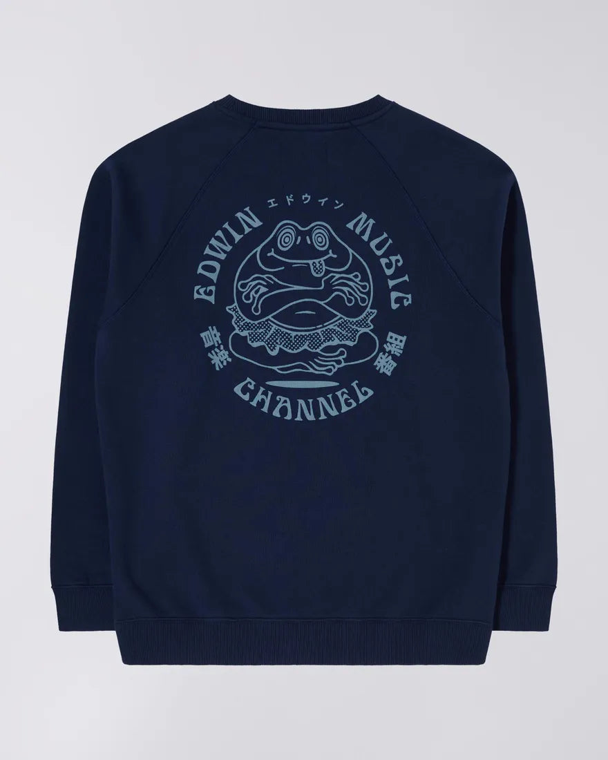 Edwin || Music Channel Sweat Heavy Felpa || Navy