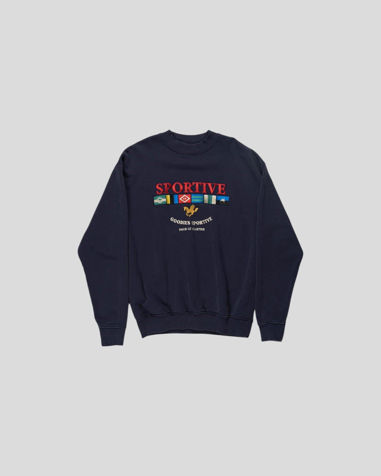 Goodies Sportive || Legacy Flags Crewneck - Navy Blue Goodies Sportive