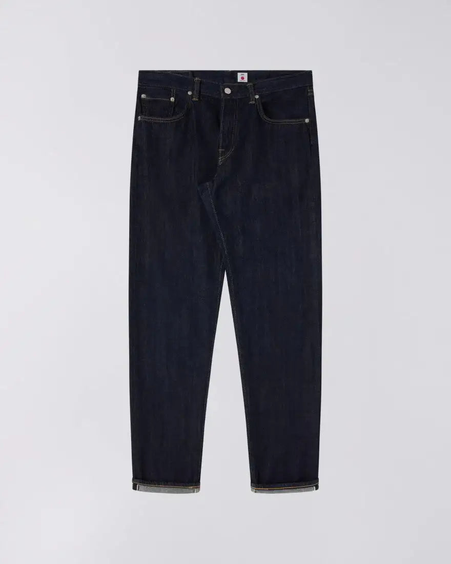 Edwin || Regular Tapered Kaihara -  Black mid dark used Edwin